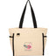 Organic Cotton Tote with Black Trim, 10 oz Transfer - Natural/Black - Front
