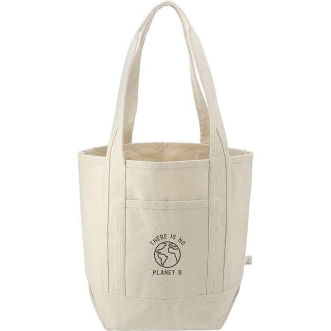 Organic Cotton Tote with Slash Pocket, 14 oz Embroidery
