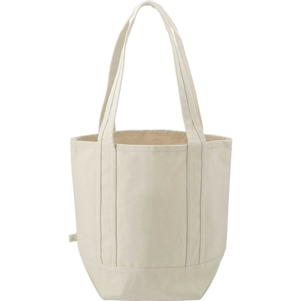 Organic Cotton Tote with Slash Pocket, 14 oz Transfer - Natural - Back