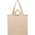 Organic Cotton Tote with Two Handle Lengths, 6 oz Full Color - Natural - Back