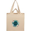 Organic Cotton Tote with Two Handle Lengths, 6 oz Full Color - Natural - Front