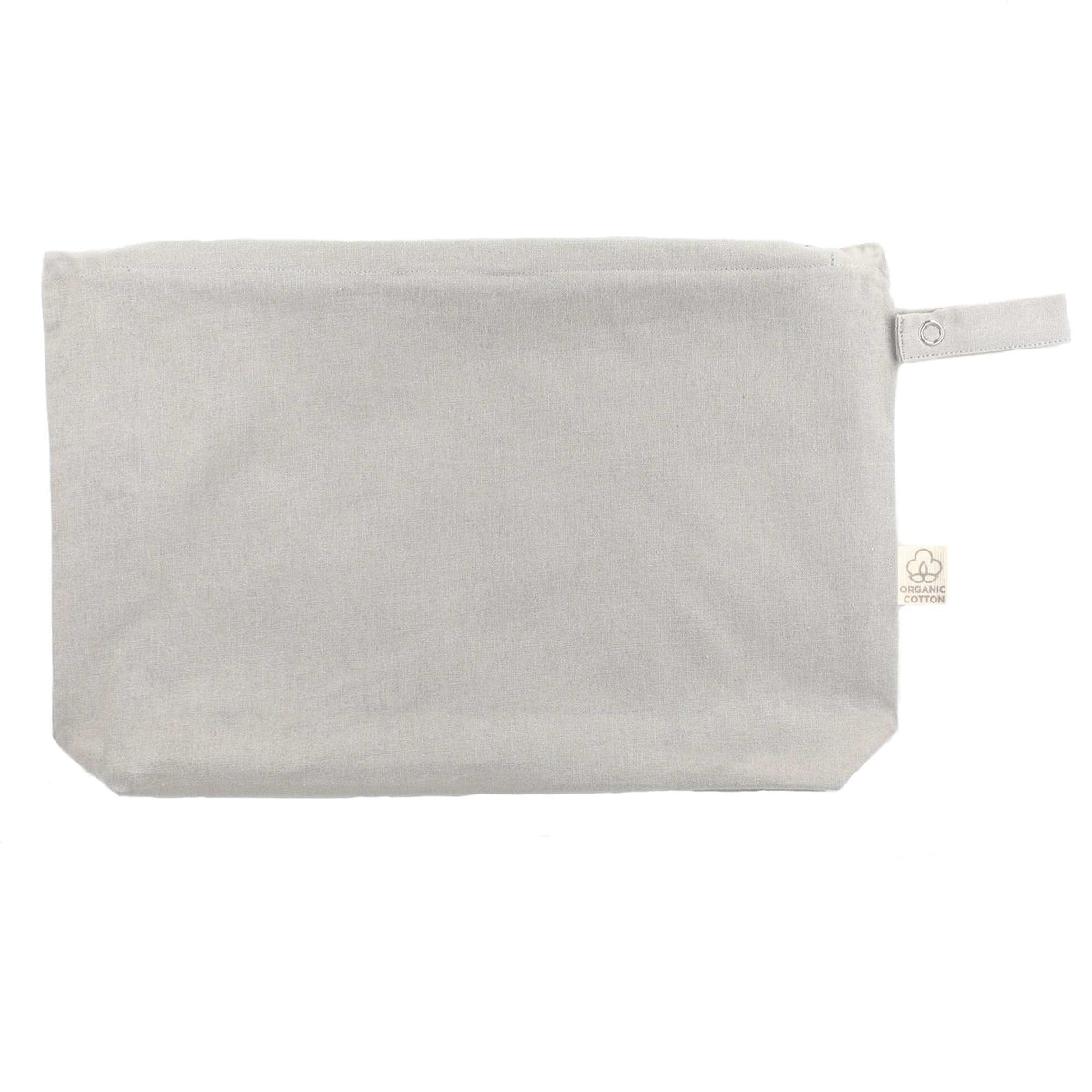 Organic Cotton Travel Blanket and Eye Mask Set Embroidery - Natural - Back