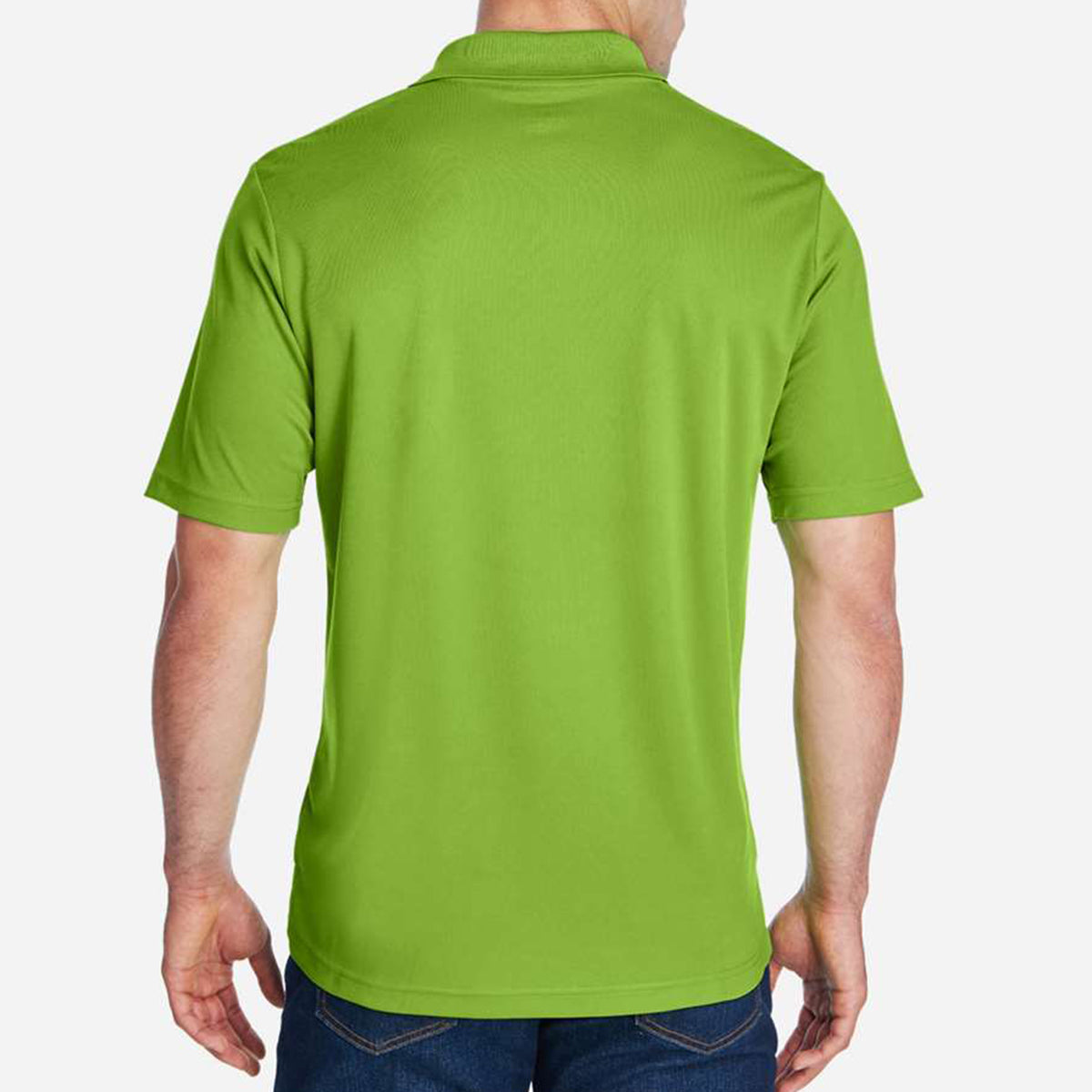Origin Performance Pique Polo for Men - Acid Green - Green_Back