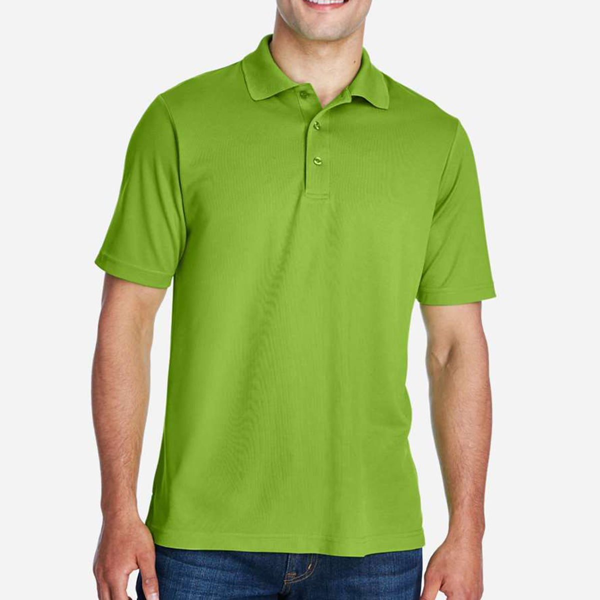 Origin Performance Pique Polo for Men - Acid Green - Green_Blank