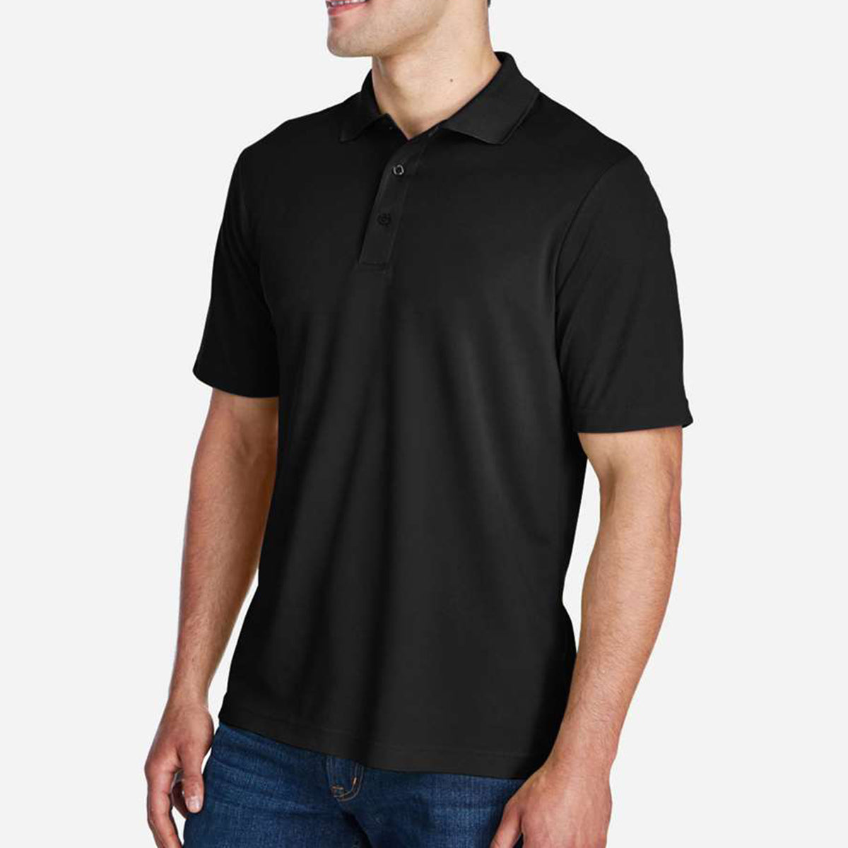 Origin Performance Pique Polo for Men - Black - Side