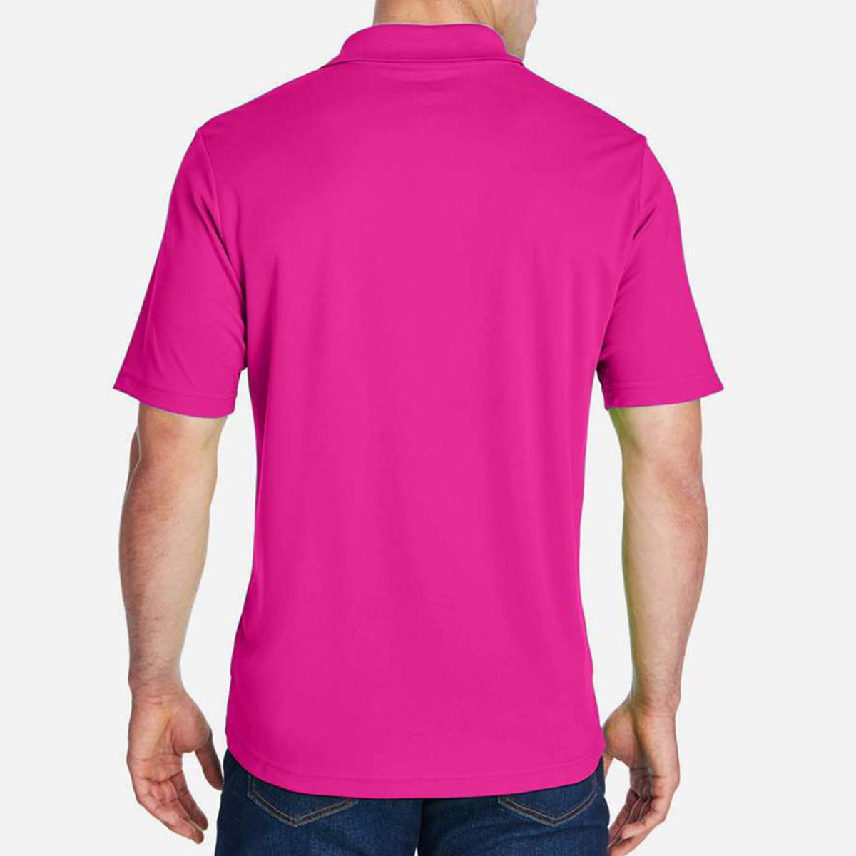 Origin Performance Pique Polo for Men - Bright Magenta - Magenta_Back