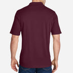 Origin Performance Pique Polo for Men - Burgundy - Back