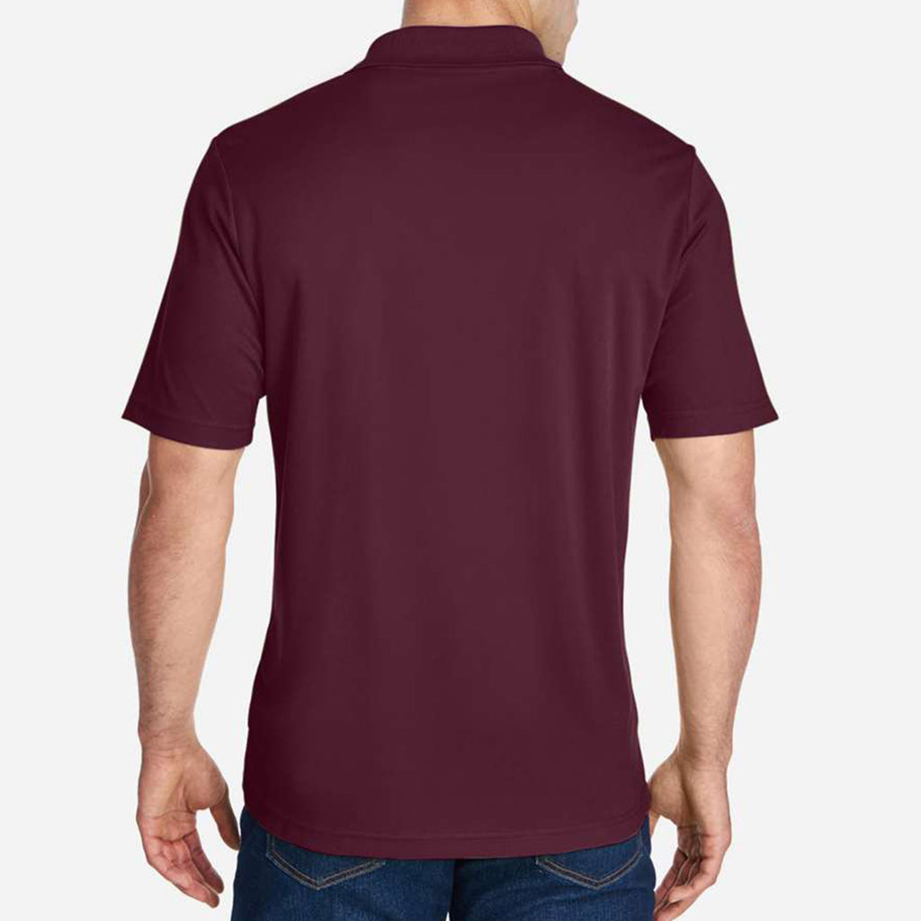 Origin Performance Pique Polo for Men - Burgundy - Back
