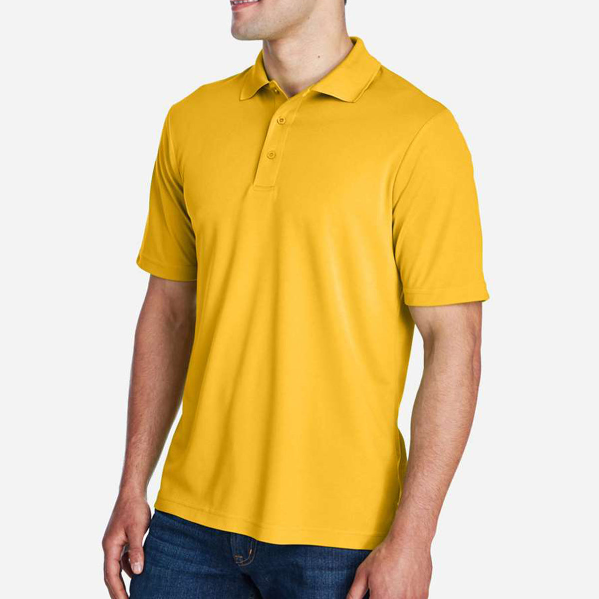 Origin Performance Pique Polo for Men - Campus Gold - Gold_Side