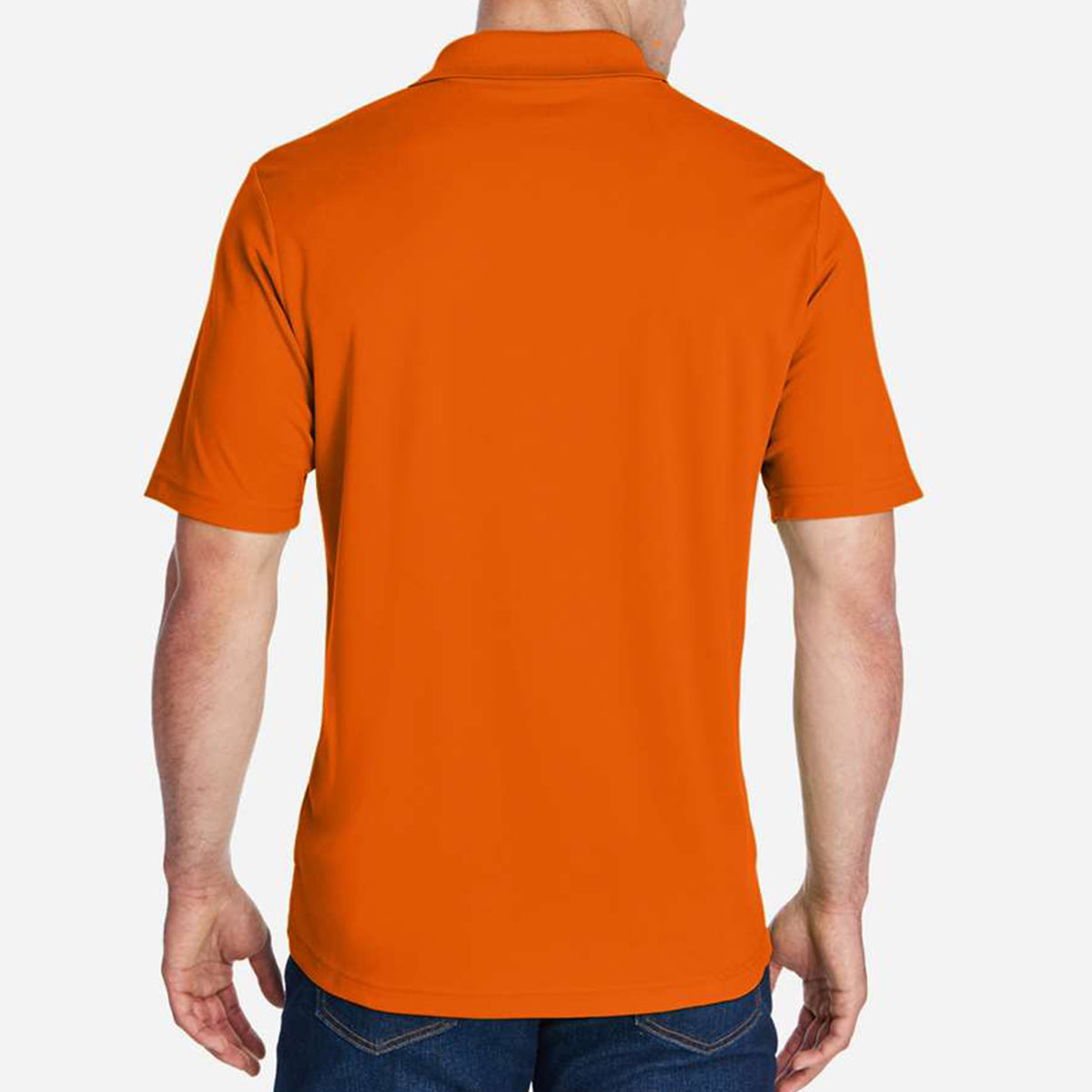 Origin Performance Pique Polo for Men - Campus Gold - Orange_Back