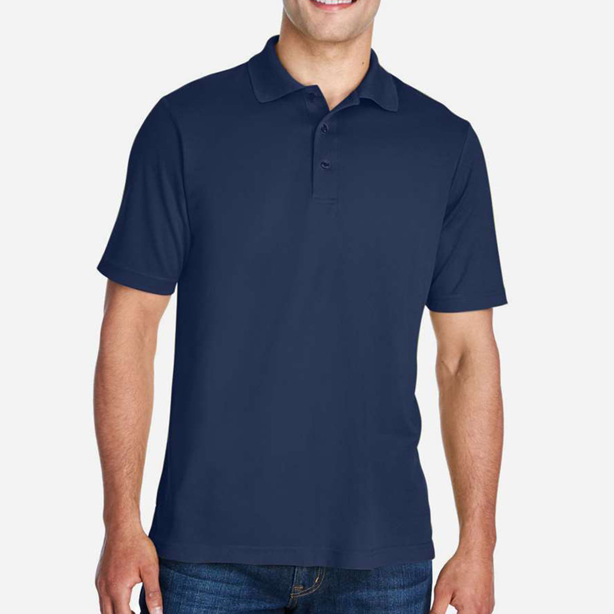 Origin Performance Pique Polo for Men - Classic Red - Navy_Blank
