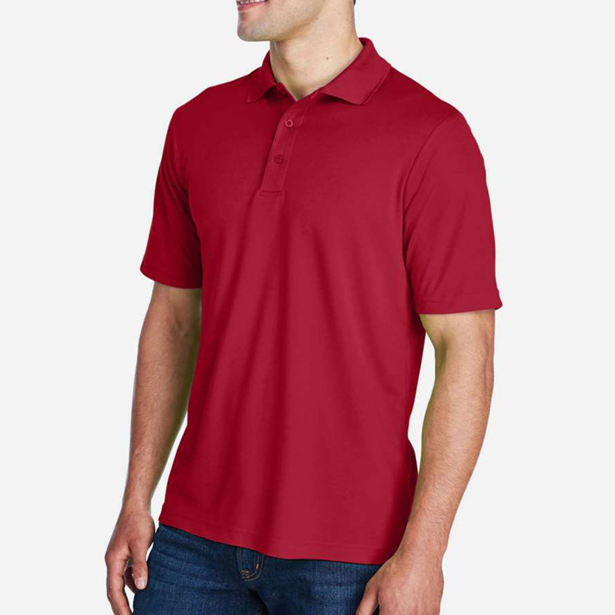 Origin Performance Pique Polo for Men - Classic Red - Red_Side