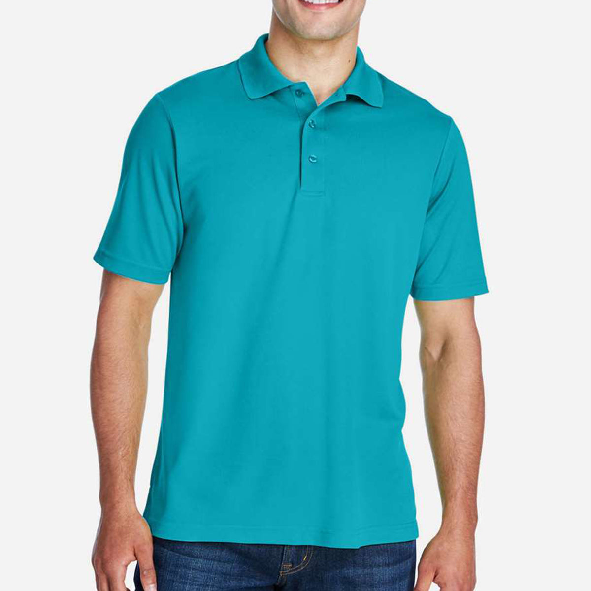 Origin Performance Pique Polo for Men - Clear Teal - Teal_Blank