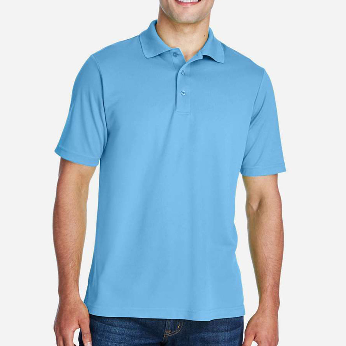 Origin Performance Pique Polo for Men - Columbia Blue - Blue_Blank