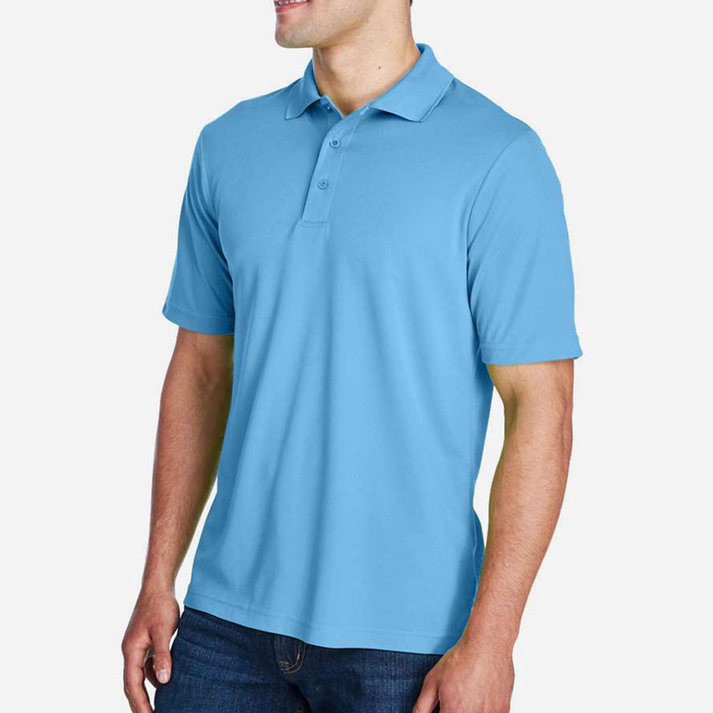 Origin Performance Pique Polo for Men - Columbia Blue - Blue_Side