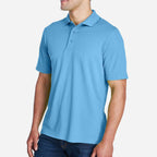 Origin Performance Pique Polo for Men - Columbia Blue - Blue_Side
