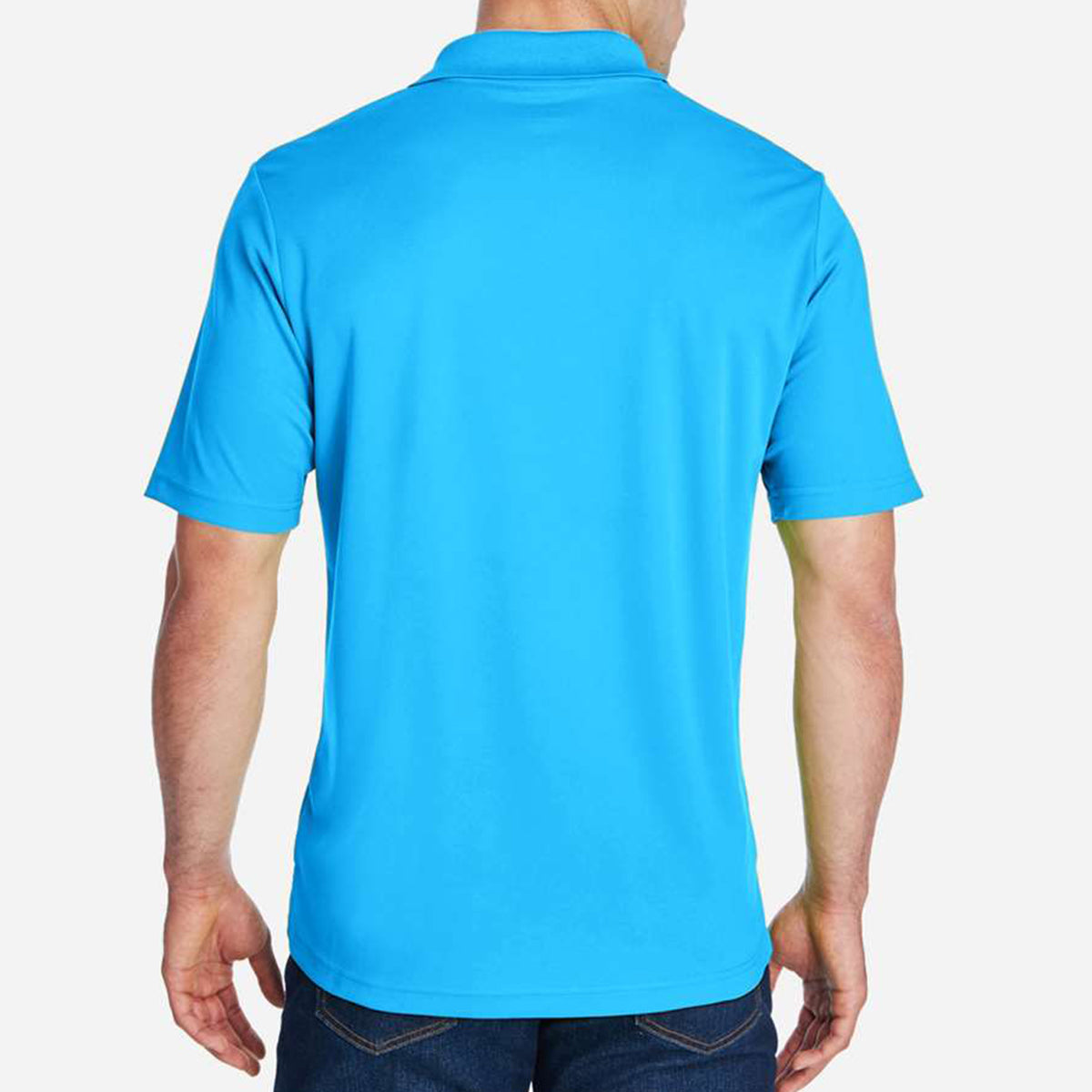 Origin Performance Pique Polo for Men - Electric Blue - Blue_Back