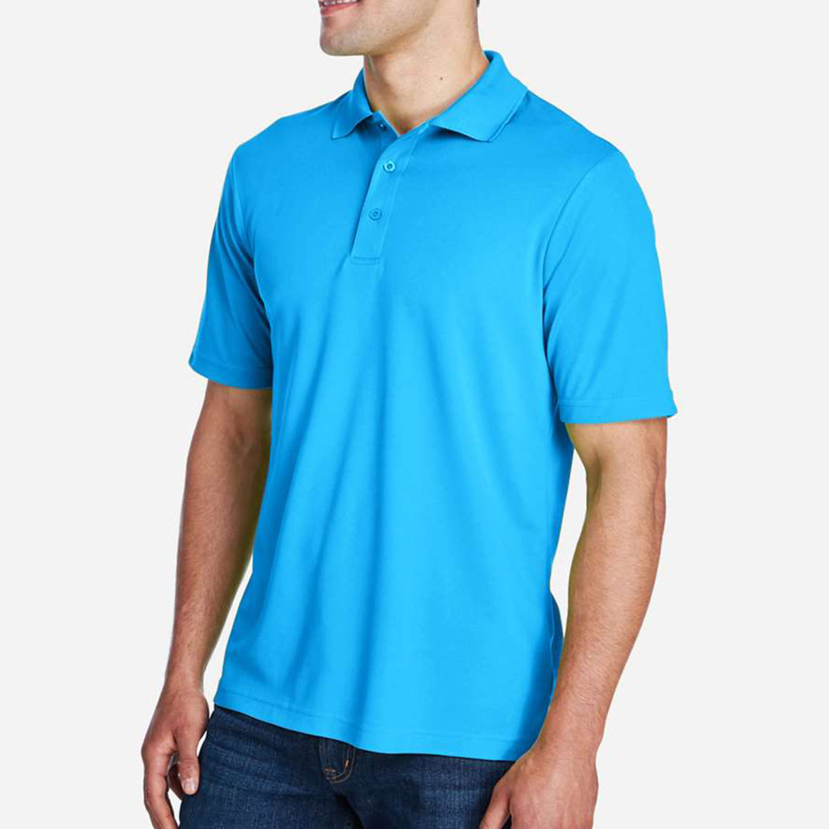 Origin Performance Pique Polo for Men - Electric Blue - Blue_Side