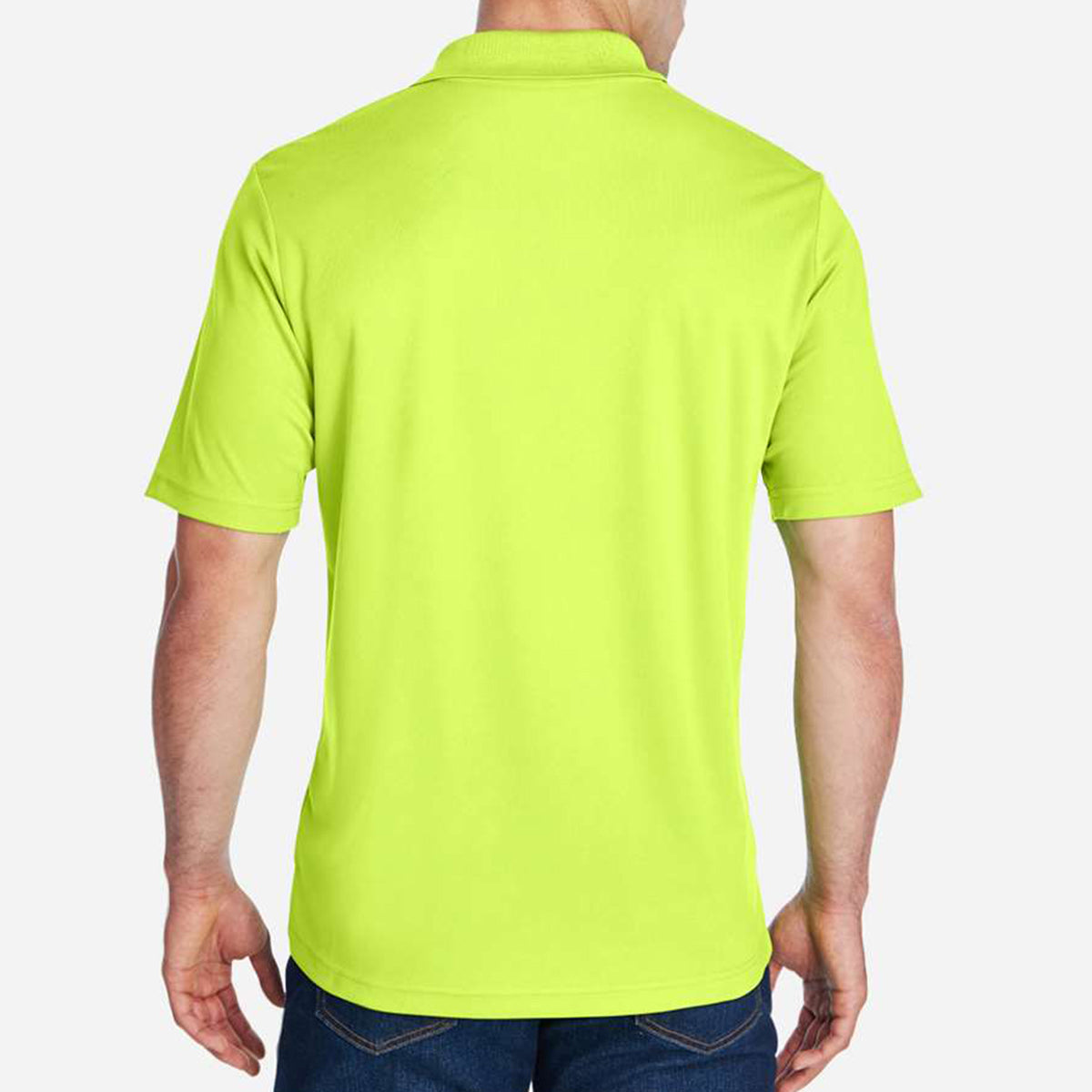 Origin Performance Pique Polo for Men - Safety Yellow - Yellow_Back