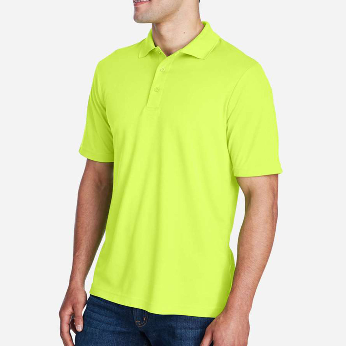 Origin Performance Pique Polo for Men - Safety Yellow - Yellow_Side