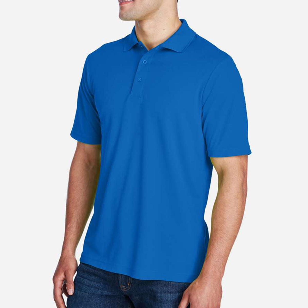 Origin Performance Pique Polo for Men - True Royal - Royal_Side