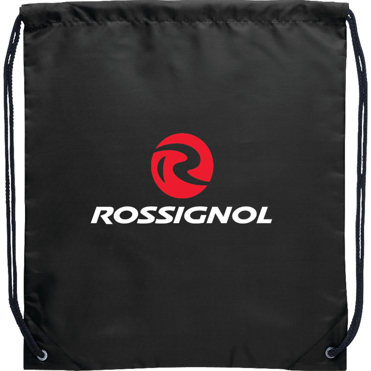 Oriole Classic Polyester Drawstring Bag - Black - Front