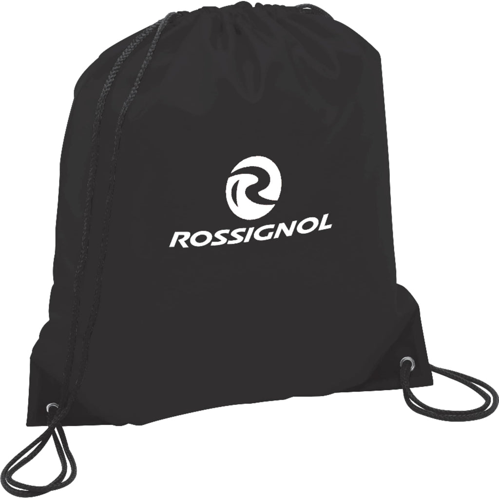 Oriole Classic Polyester Drawstring Bag - Black - Photo