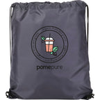 Oriole Classic Polyester Drawstring Bag - Charcoal - Front