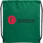 Oriole Classic Polyester Drawstring Bag Full Color - Green - Front