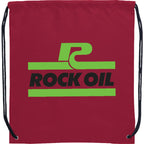 Oriole Classic Polyester Drawstring Bag Full Color - Maroon MA - Front