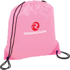 Oriole Classic Polyester Drawstring Bag Full Color - Pink - Photo