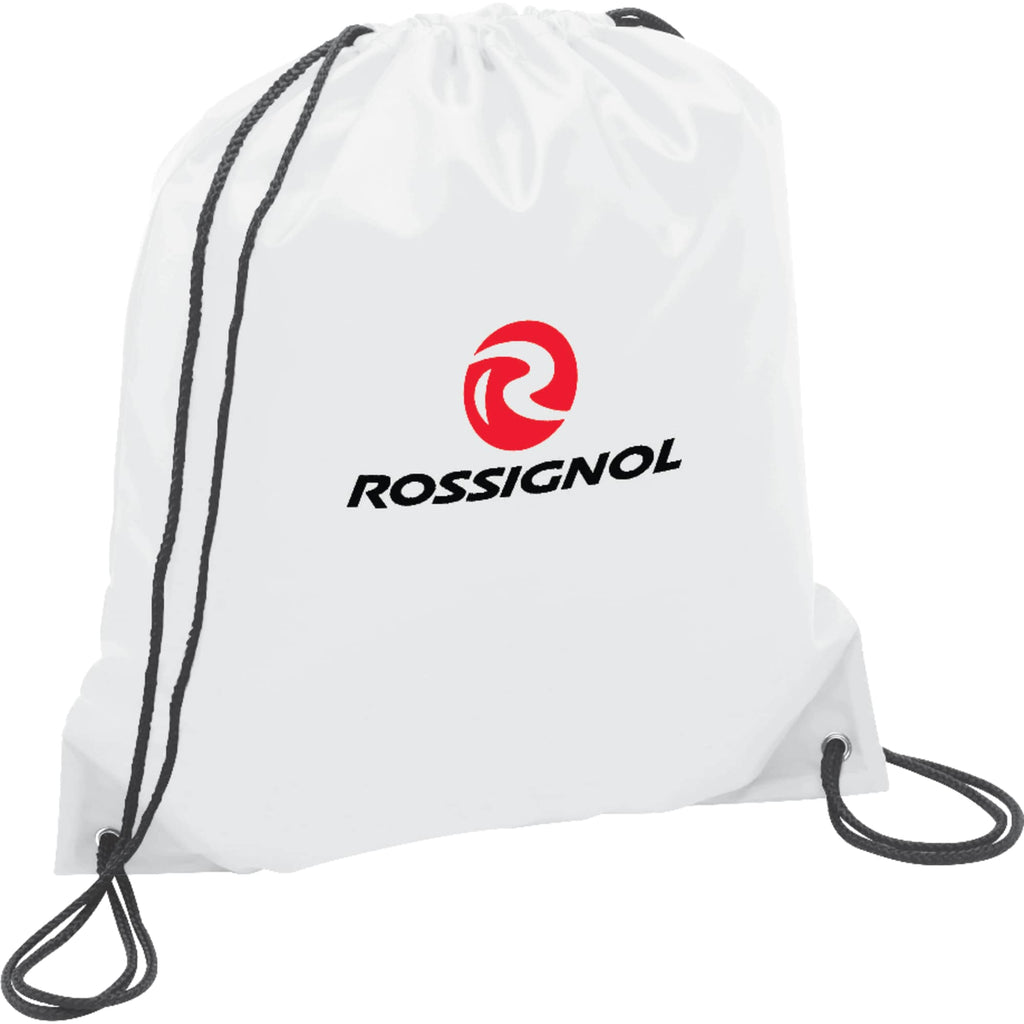 Oriole Classic Polyester Drawstring Bag Full Color - White - Photo