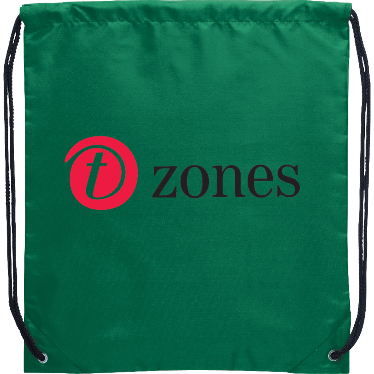 Oriole Classic Polyester Drawstring Bag - Green - Front