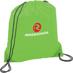 Oriole Classic Polyester Drawstring Bag - Lime Green - Photo