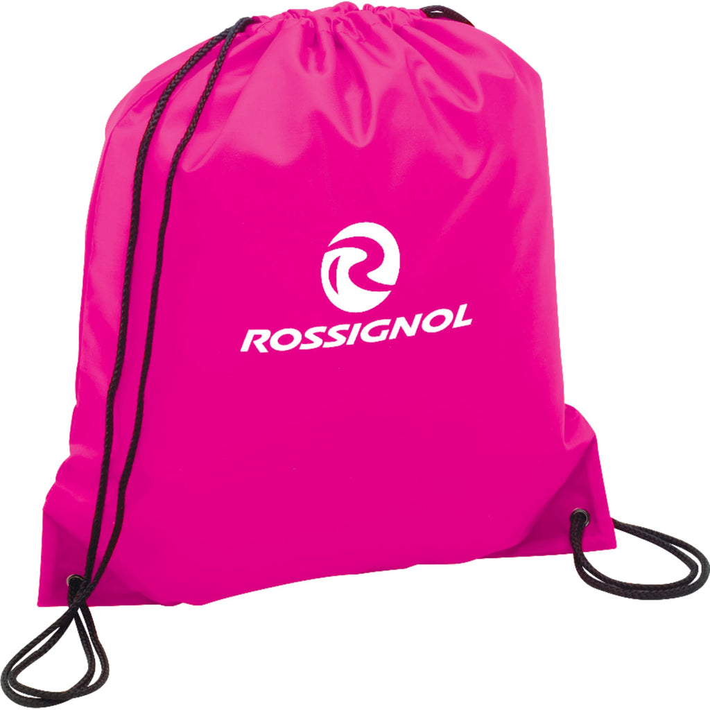 Oriole Classic Polyester Drawstring Bag - Magenta - Photo