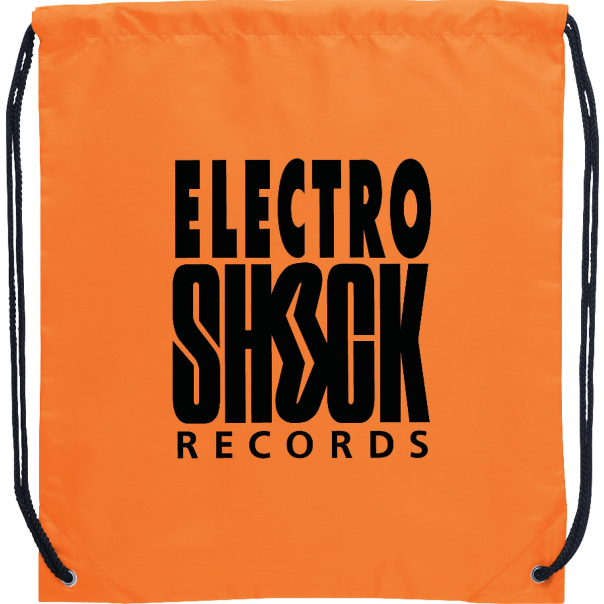 Oriole Classic Polyester Drawstring Bag - Orange - Front