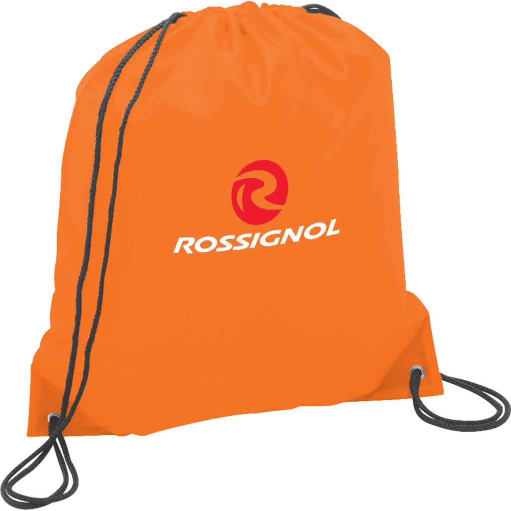 Oriole Classic Polyester Drawstring Bag - Orange - Photo