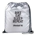 Oriole Reflective Silver Drawstring Bag - Metallic Silver - Photo