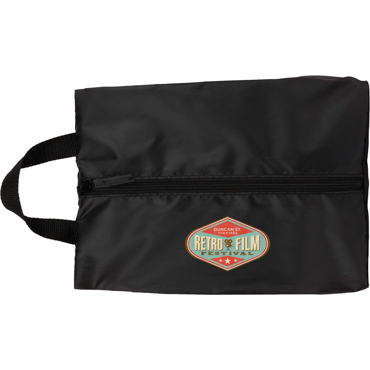 Oriole Shoe Bag in Recycled Ripstop - Black - Front