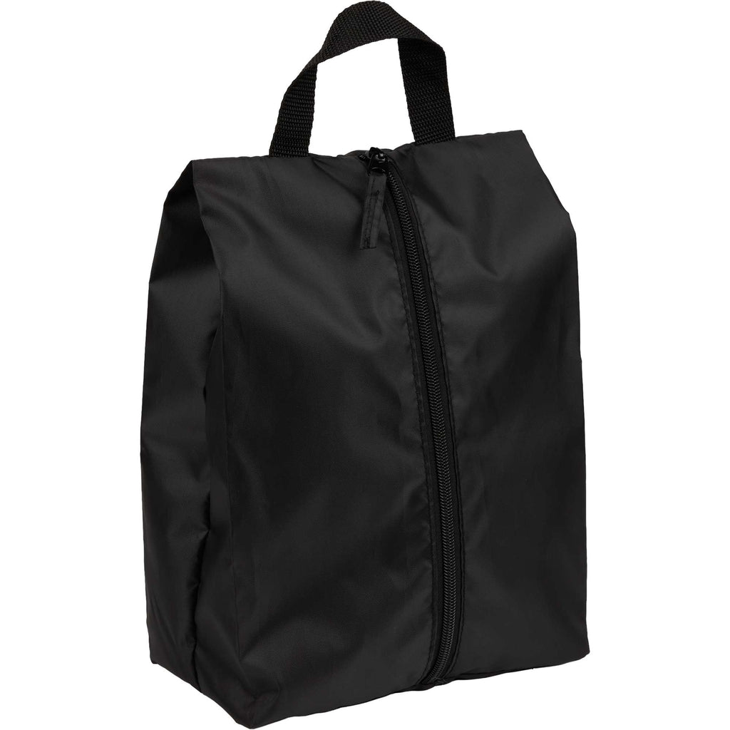 Oriole Shoe Bag in Recycled Ripstop Embroidery - Black - Right Angle