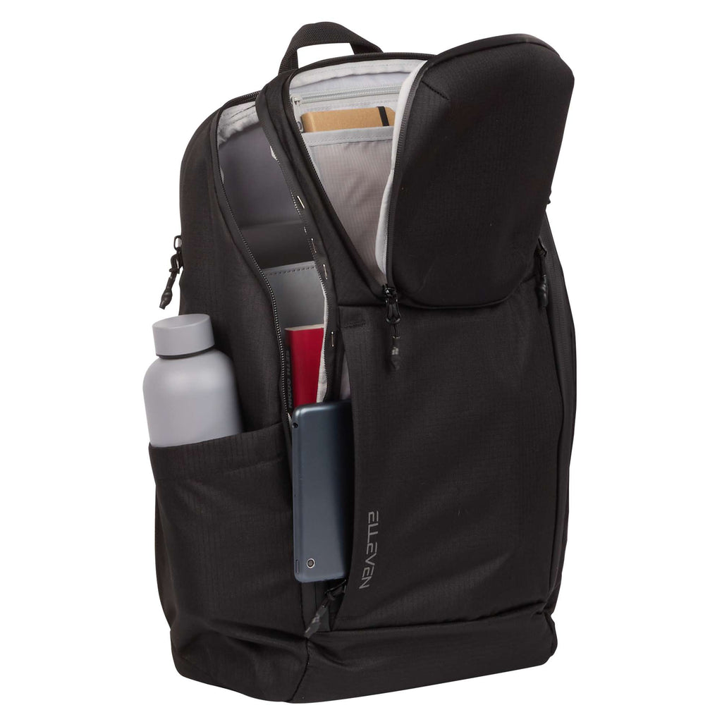 Orion Recycled Carry-On Backpack, 15 Inch Transfer - Black - Propped
