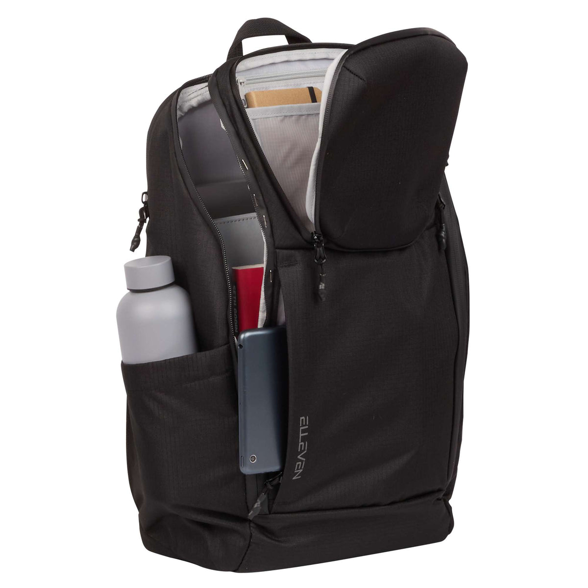Orion Recycled Carry-On Backpack, 15 Inch Transfer - Black - Propped