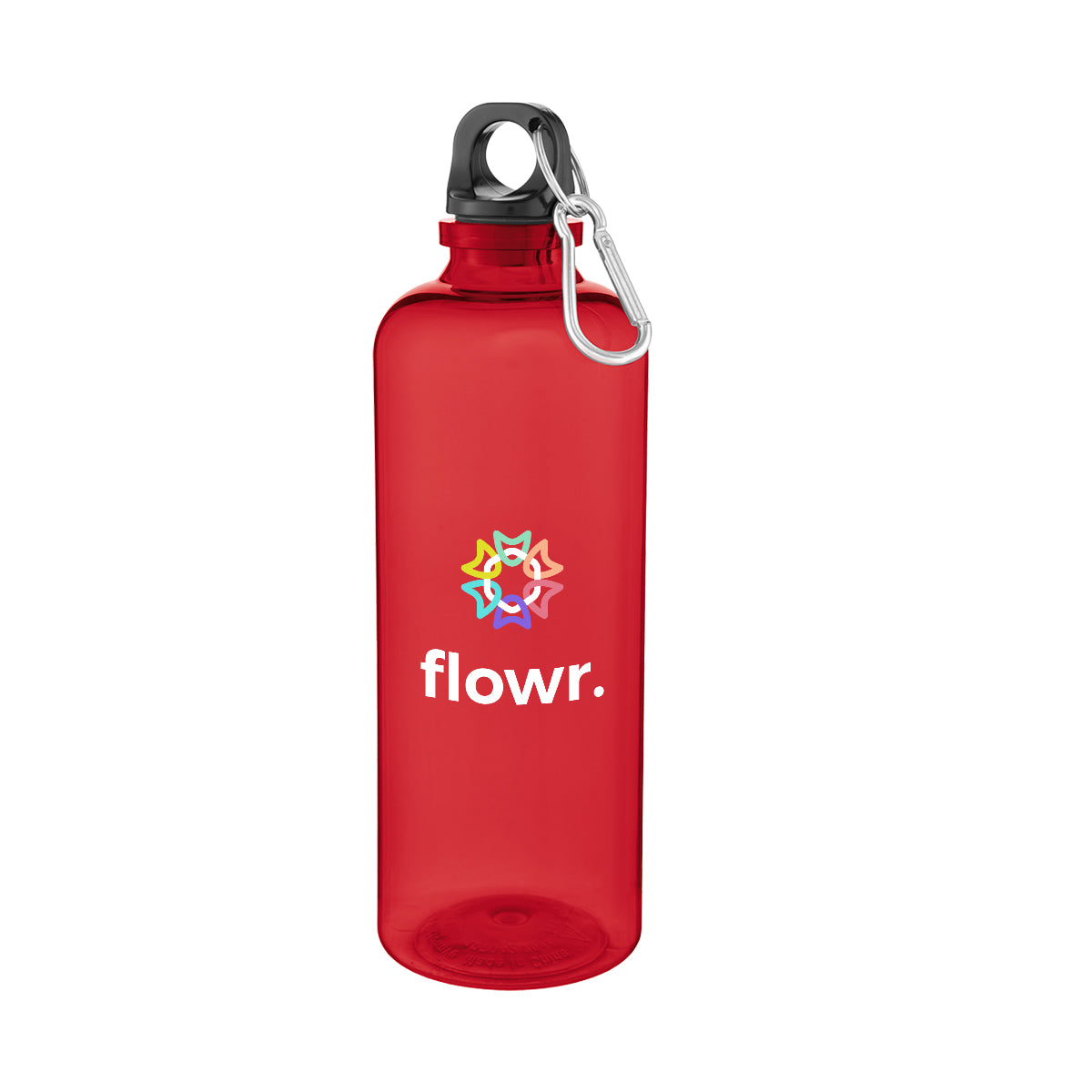 Ormond Bottle with Carabiner Lid, 20 oz - Red - Full Color