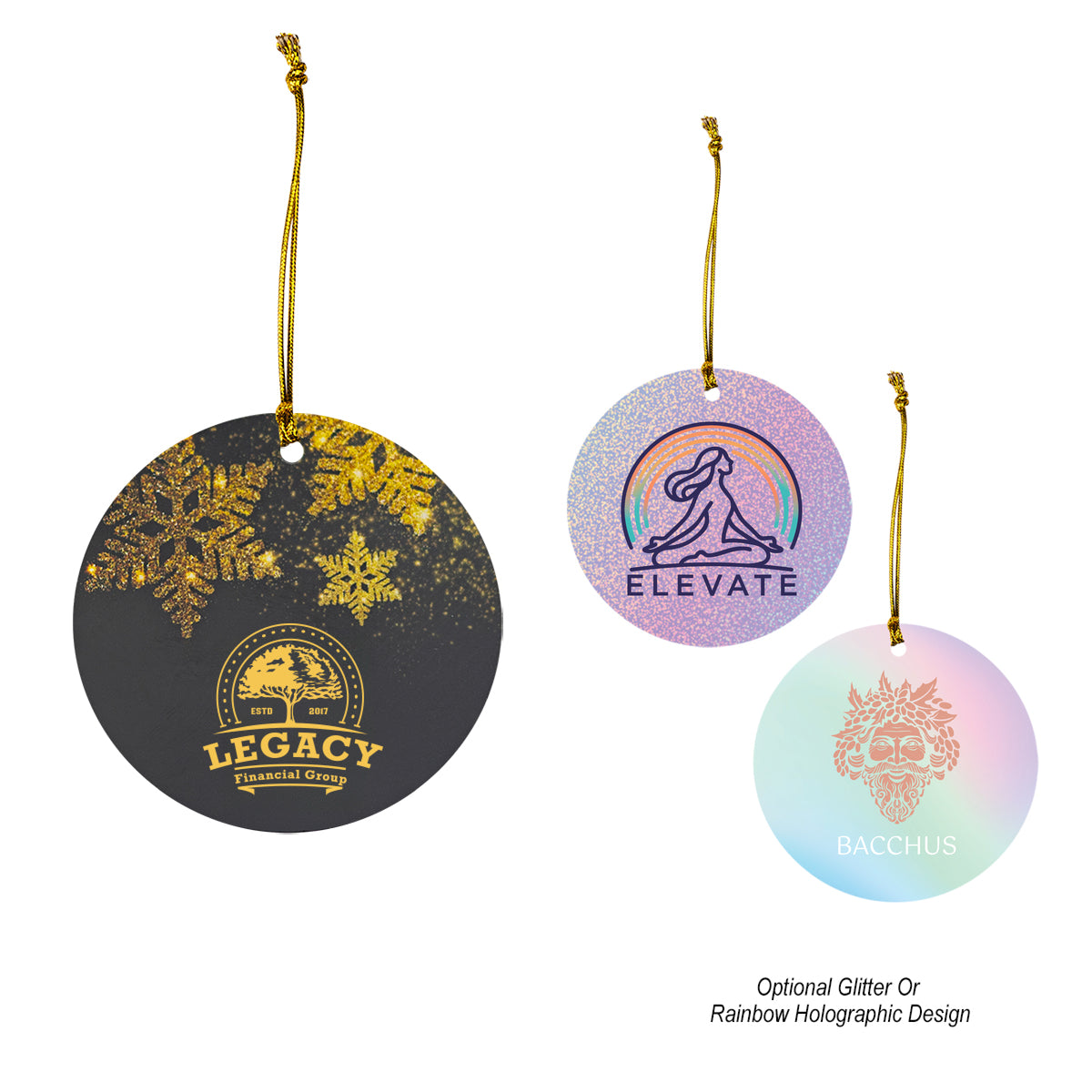 Ornament in Acrylic, Circle - White