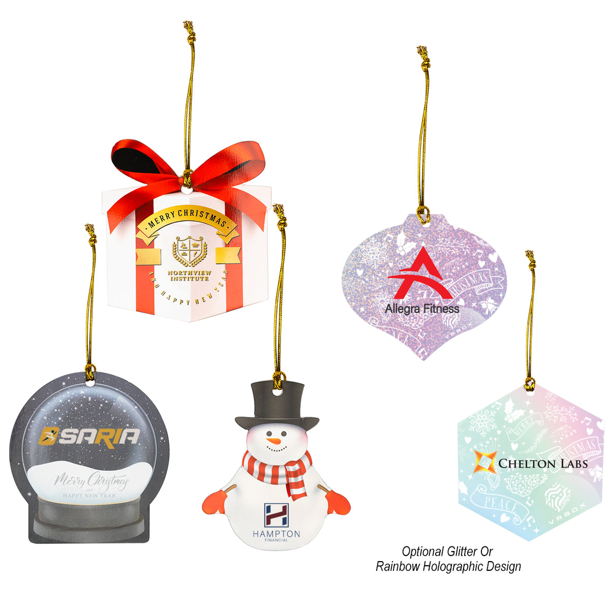 Ornament in Acrylic, Custom Shape - Acrylic Ornament - Custom Shape