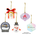 Ornament in Acrylic, Custom Shape - White