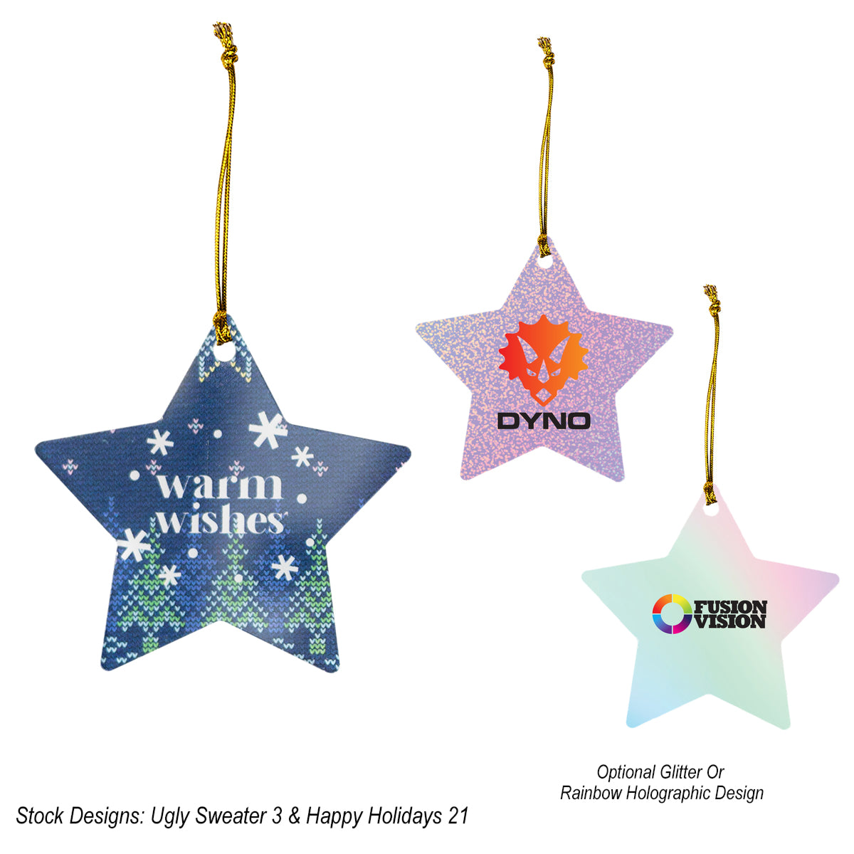 Ornament in Acrylic, Star - White