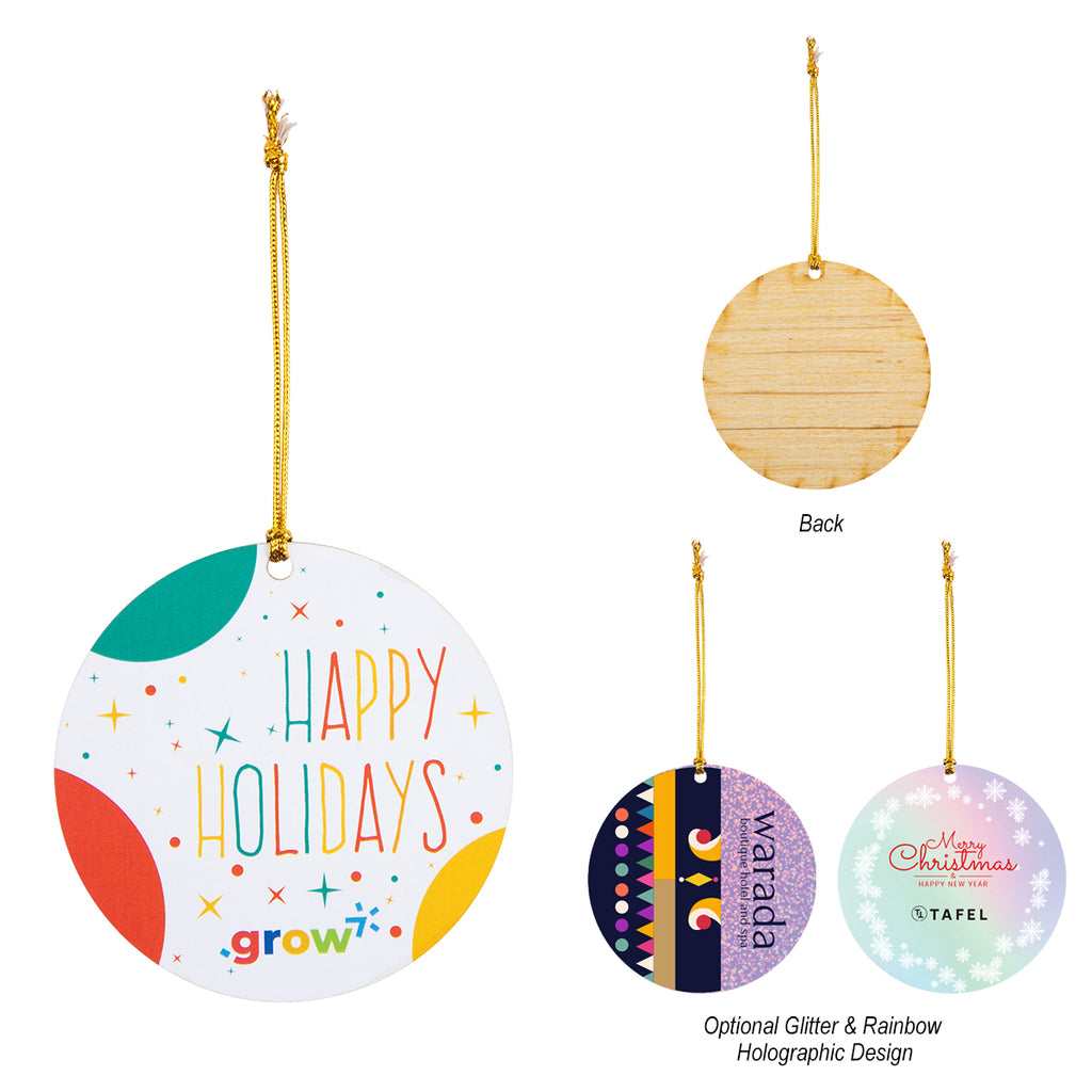 Ornament in Wood, Circle - Wood Ornament - Circle