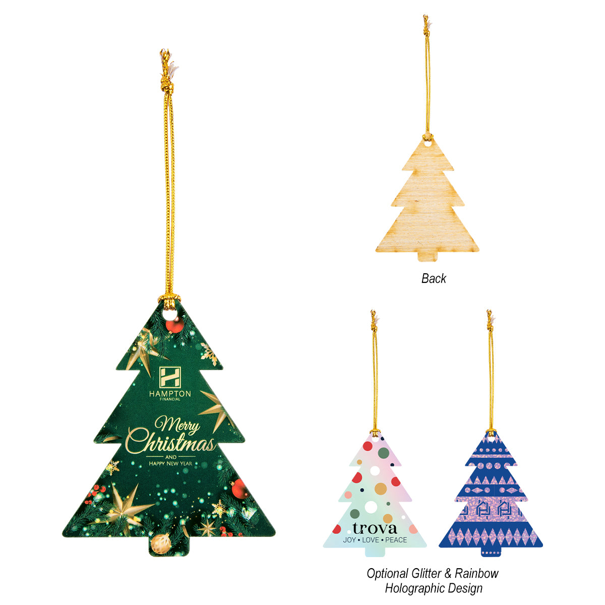 Ornament in Wood, Custom Shape - Wood Ornament - Custom Shape