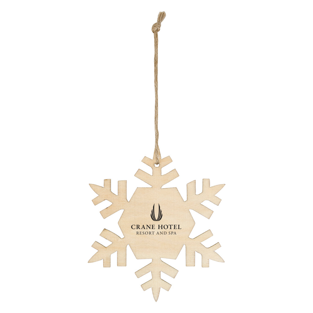 Ornament in Wood, Snowflake - Wood - Silk Screen
